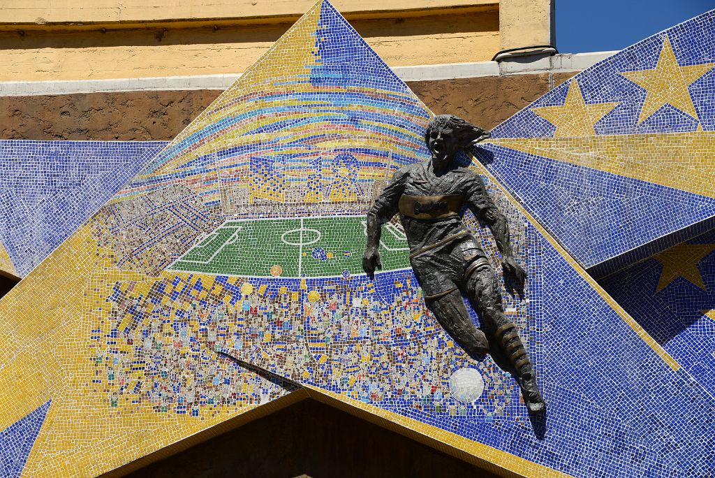 27 Stadium of the Boca Juniors La Bombonera With Colourful Relief Of Football Player La Boca Buenos Aires
